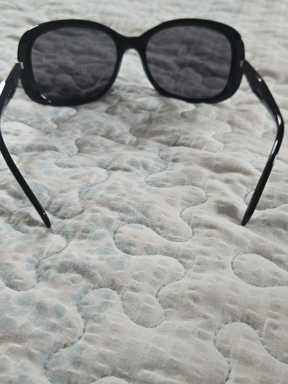 Prada Glossy Black Rounded Frame Sunglasses - Picture 6 of 9